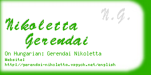 nikoletta gerendai business card